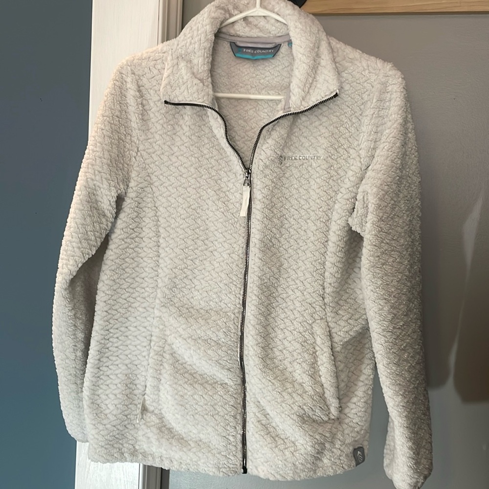 Faux fur zip up